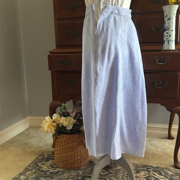 J.Crew Baird McNutt French Blue 100% Linen Skirt Size 12 - Picture 10 of 13